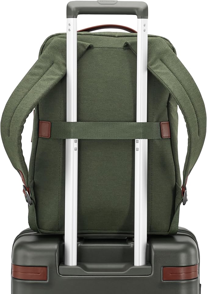 Samsonite Virtuosa Carry-On Travel Backpack with Padded Laptop Sleeve, Pine Green