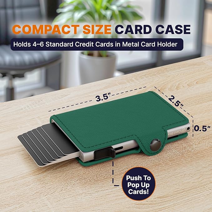 Conceal Plus Pop Up Wallet for Women – Slim Wallet for Small Purse & Crossbody Bag with Quick Card Access and RFID Blocking – Compact Card Holder (4-6 Card Capacity)