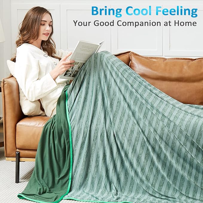 Guohaoi Cooling Blanket (90"x90"Queen Size) for Hot Sleepers and Night Sweats,100% Oeko-Tex Certified,Arc-Chill Q-Max >0.5 Cool Fiber,Ultra Cold Breathable,Comfortable,All-Season.