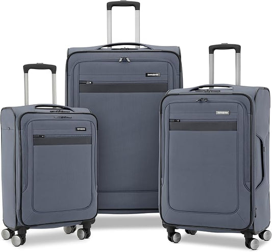 Samsonite Ascella 3.0 Softside Expandable Luggage with Spinner Wheels, 3-Piece Set (20/25/28), State/Black