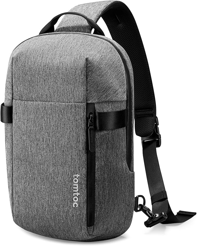 tomtoc 7L Sling Backpack Crossbody Bag for Men Women, EDC Daypack Chest Shoulder bag for 14-inch MacBook Pro M5 Pro/Max, 13" MacBook Air, 13" iPad Air M4/Pro M5, Organized, Daily Use, Work, Travel-S