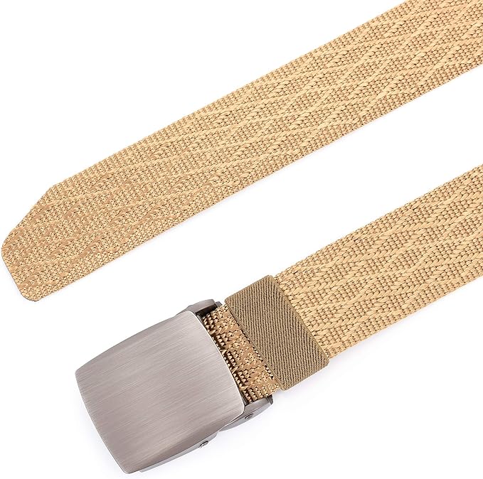 Mile High Life Nylon Web Belt Outdoor Military Belt With TSA Safe Plastic Buckle Belt