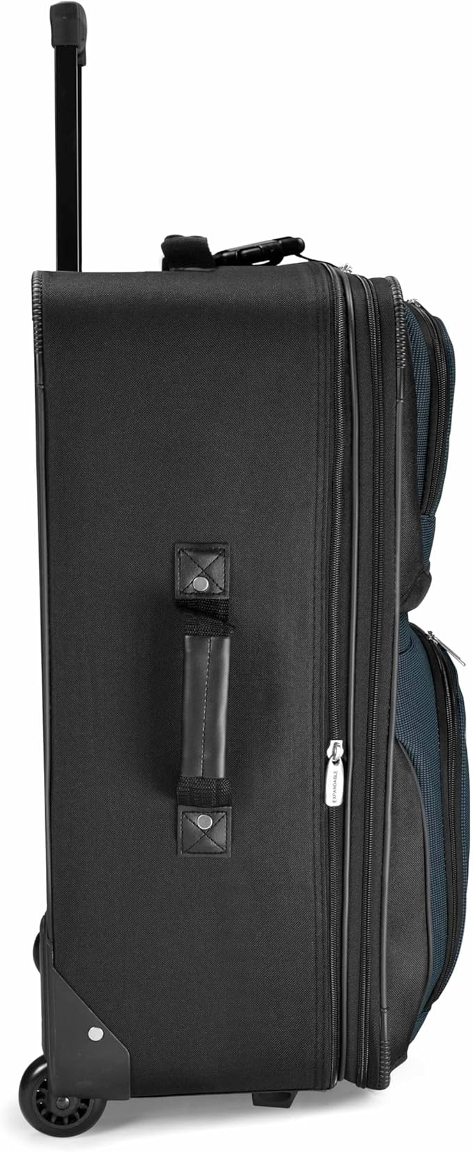 Travel Select Amsterdam Softside Expandable Luggage with Rolling Wheels, Navy, 25-Inch Medium