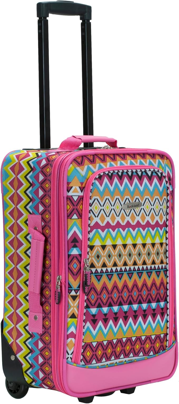 Rockland Fashion Softside Upright Luggage Set, Tribal, 2-Piece (14/19)