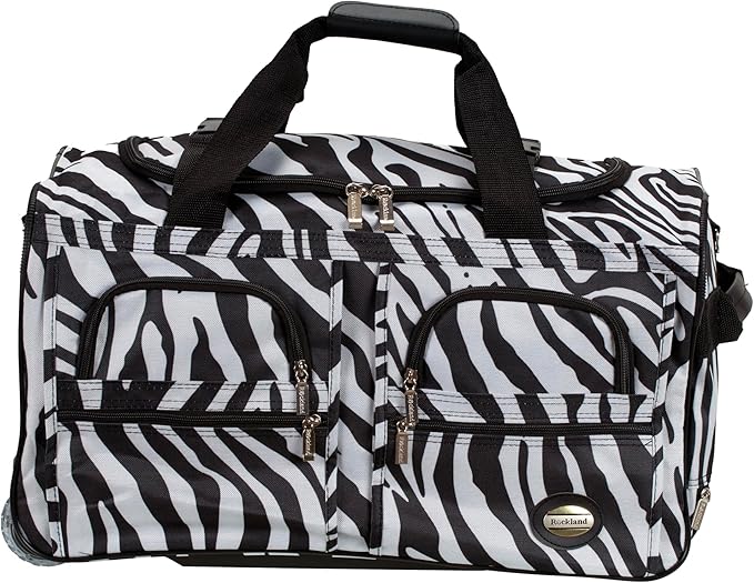 Rockland Rolling Duffel Bag, Black, 22"