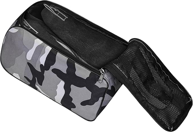 Shoe Bag Waterproof Sports Golf Boot Bag | Odor-Resistant Gym Kit Organiser Storage | Hiking Travel Dust-Proof Storage Bag for Wellington, Cowboy, Football, Rugby, Cricket Shoe (Gray Camo)