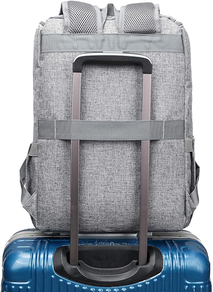 YALUNDISI Vintage Backpack Travel Laptop Backpack with usb Charging Port for Women & Men College Backpack Fits 15.6 Inch Laptop Grey