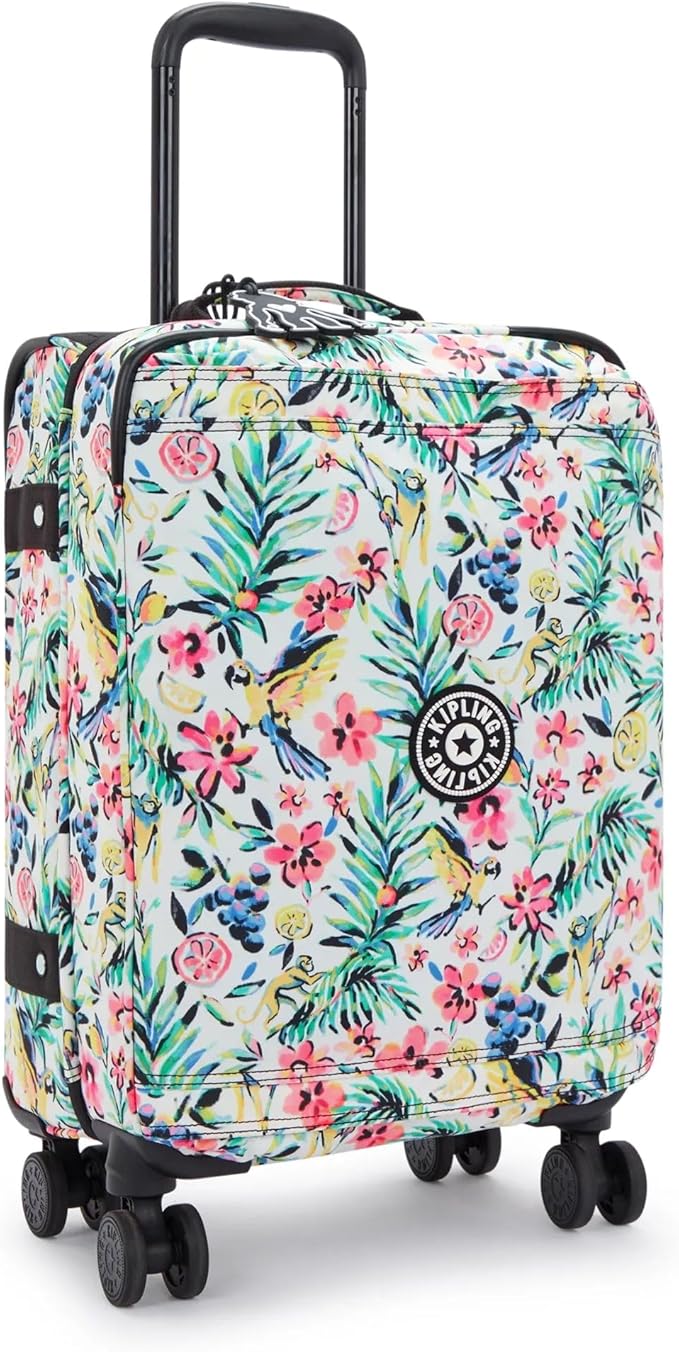Kipling Women's Spontaneous Small Prt Softside Spinner Wheel Luggage, Integrated TSA Accepted Lock