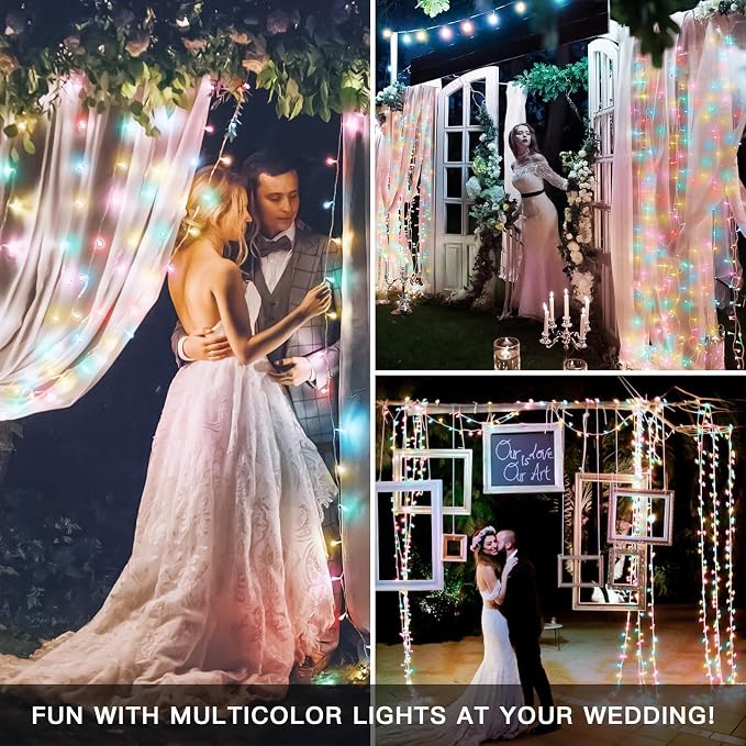 Pastel Easter String Lights, 33ft 100 LED Multicolor Fairy Lights with Remote, Connectable Clear Wire Twinkle Lights for Spring Decor, Aesthetic Bedroom, Classroom, Dorm, Plug in