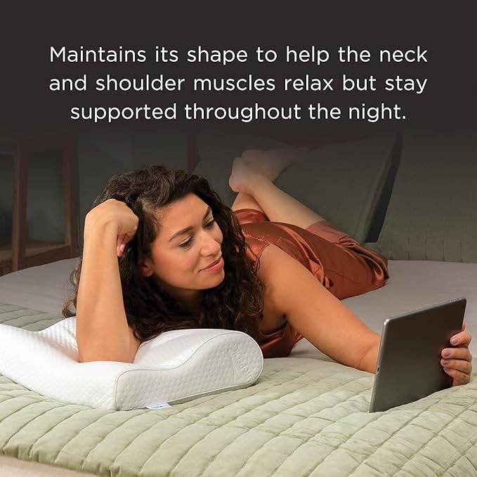 Tempur-Pedic TEMPUR-Ergo Neck Pillow, Large Profile, White