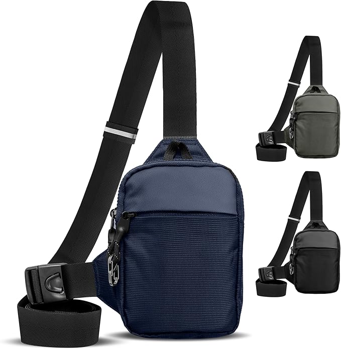 Travel Sling Bag for Men & Women - Water Resistant Crossbody Multipocket Chest Bag with Anti-Theft & RFID