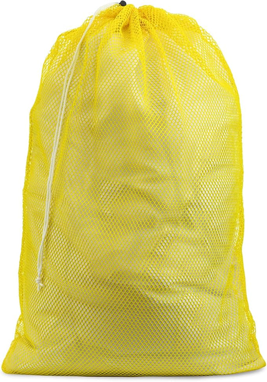 Handy Laundry Mesh Laundry Bag, Extra Large 24" x 36" – Heavy Duty, Durable Polyester with Secure Drawstring Closure, Machine Washable, Ideal for Delicates, College Dorms, Travel, Storage – Yellow