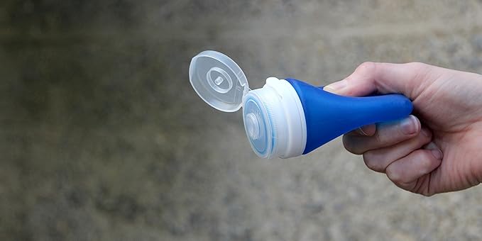 humangear GoToob+ (XL) | Refillable Silicone Travel Bottle | Locking Lid | Food-Safe Material | Blue, XL (6 fl.oz.; 177ml)