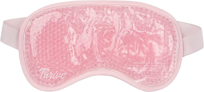 Thrive Gel Bead Eye Mask - Hot & Cold Therapy for Eye Care - Migraine Mask for Headache Relief - Face Ice Pack for Puffiness Relief - Blush, Pack of 1