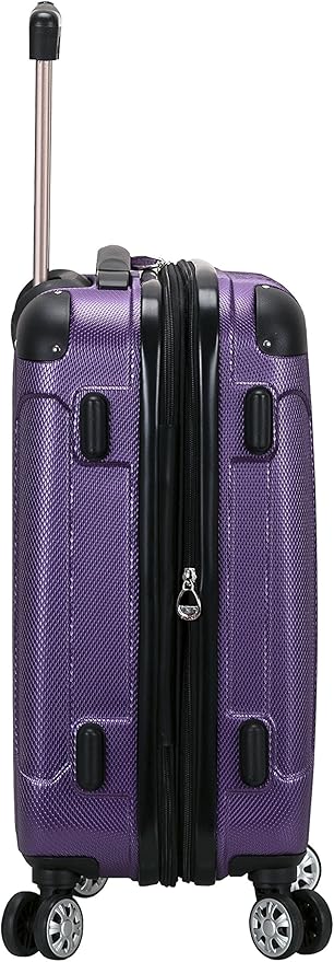 Rockland London Hardside Spinner Wheel Luggage, Purple, Carry-On 20-Inch