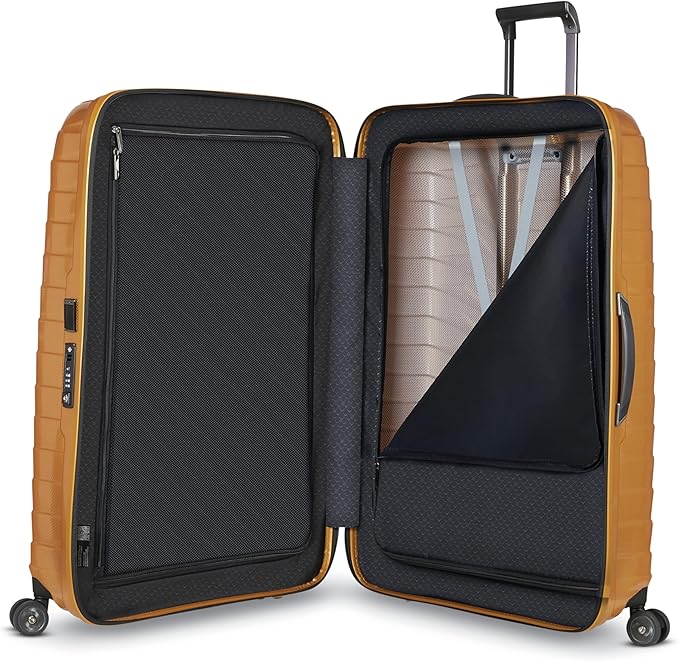 Samsonite Proxis X-Large Hardside Luggage with Dual Spinner Wheels - Innovative Roxkin™ Lightweight Shell With Ultimate Durability- Includes TSA Lock, Ergonomic Telescoping Handle - Honey Gold