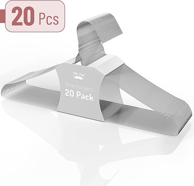 Mr. Pen Metal Hangers - 20 Pack, Wire Coat & Clothes Hangers