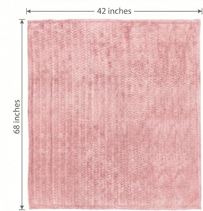EverSnug Travel Blanket & Pillow 68x42 - Premium Ultra-Soft Microfleece 2 in 1 Compact & Packable Flight Blanket with Soft Bag Pillowcase, Hand Luggage Sleeve and Backpack Clip (Light Pink)