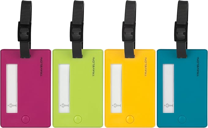 Travelon Travelon Set Of 4 Assorted Color Luggage Tags Luggage Tags, Assorted