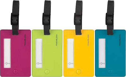Travelon Travelon Set Of 4 Assorted Color Luggage Tags Luggage Tags, Assorted