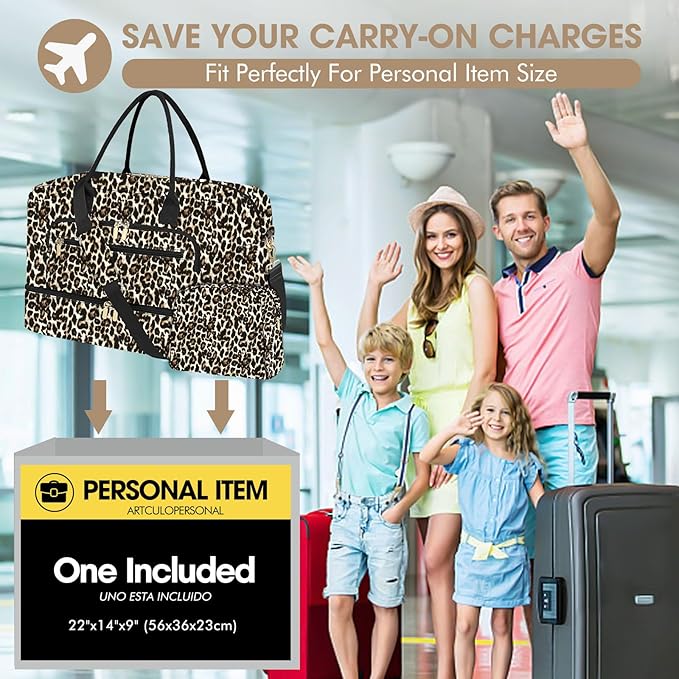 Travel Duffle Bag Weekender for Women - Carry-On Overnight Personal Item Bag with Shoe Compartment & Wet Pocket Large Weekend Tote Bags with Toiletry Hospital Bags for Labor and Delivery