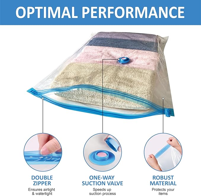 Vacuum Storage Bags with Electric Pump, Space Saver Vacuum Seal Bags with Pump, Sealer Compression for Clothes, Comforters, Blankets, Bedding, 15 Large