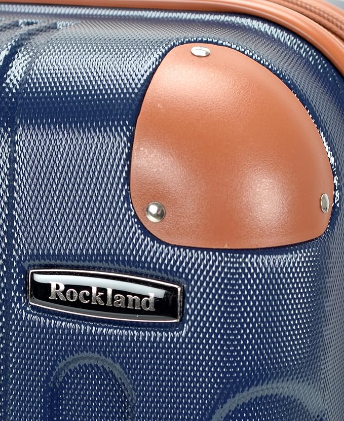 Rockland London Hardside Spinner Wheel Luggage, Navy, Carry-On 20-Inch