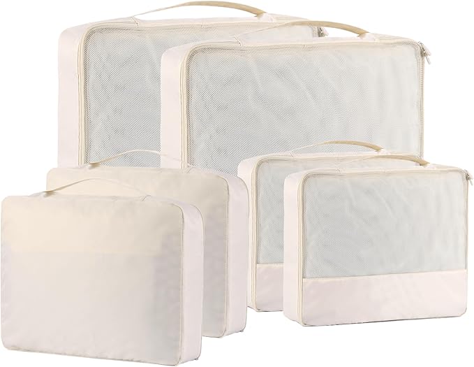 DoubleTrip Packing Cubes for Suitcases Carry on Luggage Organizer 6 Set Travel Accessories Lightweight Storage Bag Space Saver Clothes Pouch Large