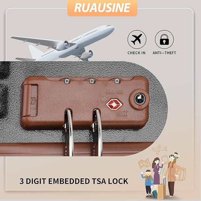 Carry on Luggage Airline Approved, Hardside Carry-on Suitcase with Spinner Wheels, Hard Shell Lightweight Small Travel Luggage with TSA Lock
