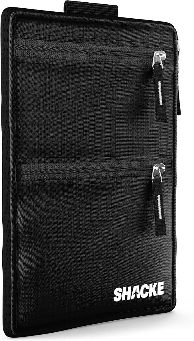 Shacke Hidden Travel 2 in 1 Belt Wallet Black Neck/Belt Hybrid Wallet w/RFID Blocker - Neck Pouch Passport Holder