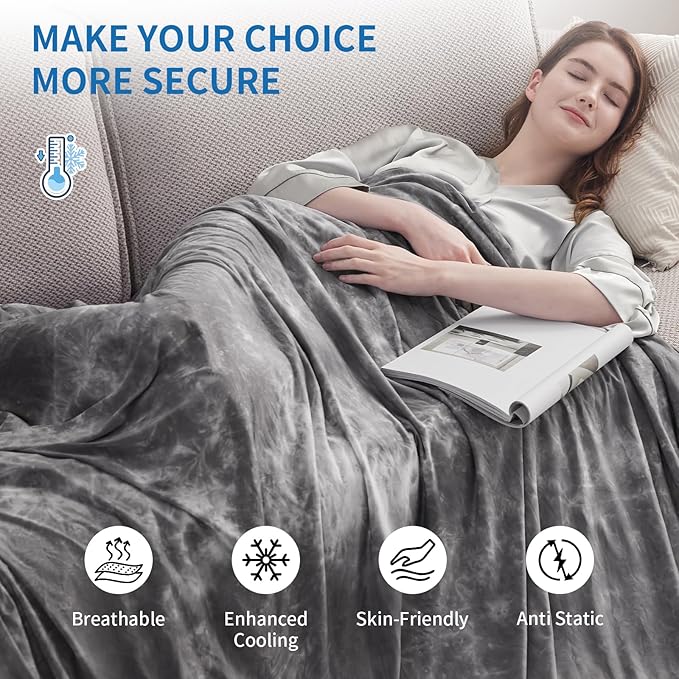 Guohaoi Cooling Throw Blanket for Hot Sleepers,Decortive Tie Dye,Arc-Chill Q-Max >0.5Cool Fiber,100% Oeko-Tex Certified,Lightweight Summer Cool Blanket for Ultra Cold Breathable,Keep Cool,60''x90''