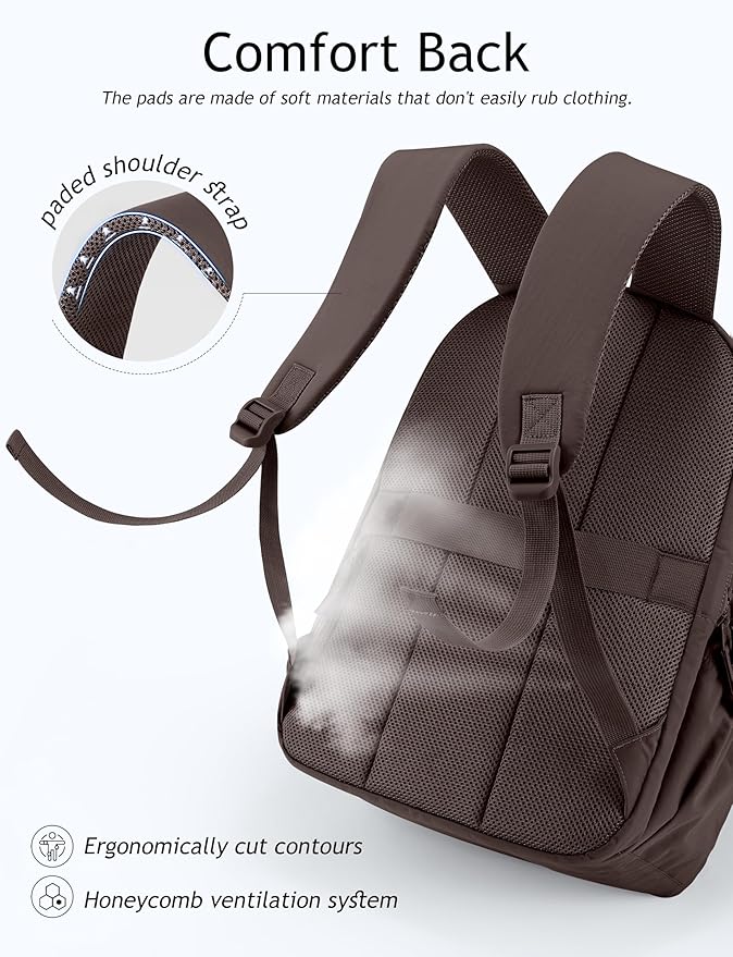 Travel Backpack for Women, 15.6 Inch Laptop Backpack, Quilted College Bookbag, Cute Work Backpacks, Water Resistant