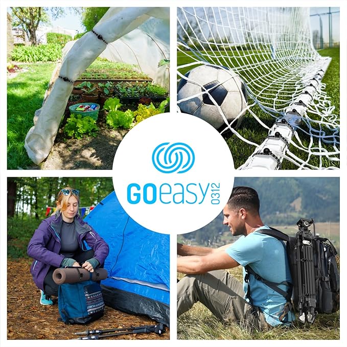 GOEASY0312 Ball Bungee Cords 6 Inch - 50 PCS Bungee Balls with Elastic String for Canopy, Tarp, Straps, Tent, Poles & Wires, for Outdoor & Indoor Activities | GOEASY0312