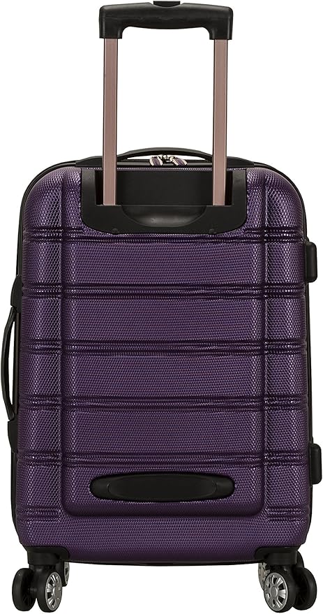 Rockland Melbourne Hardside Expandable Spinner Wheel Luggage, Purple, 2 Piece (20"/28")