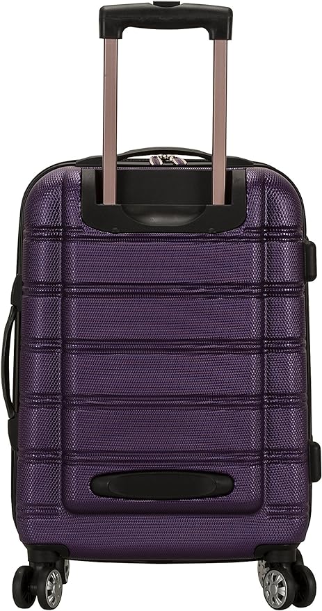 Rockland Melbourne Hardside Expandable Spinner Wheel Luggage, Purple, 3-Piece Set (20/24/28)