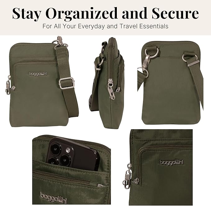 Baggallini Women's Securtex Anti-theft Activity Crossbody Bag