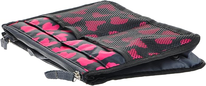 Vercord Purse Organizer Insert for Handbags Bag Organizers Inside Tote Pocketbook Women Nurse Nylon 13 Pockets Rose Heart Small