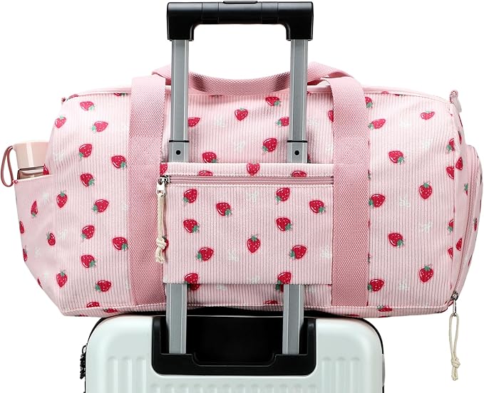 BTOOP Duffle Bag for Gym Sports Women Girls Workout Travel Bag Weekender with Shoe Compartment and Wet Pocket