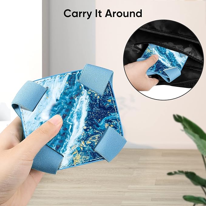 Luggage Strap, FINPAC Bag Bungee Suitcase Adjustable Elastic Strap Belt Travel Accessories with Anti-Pinch Buckle, Easy to Travel, Long Use Life (Sandy Wave)