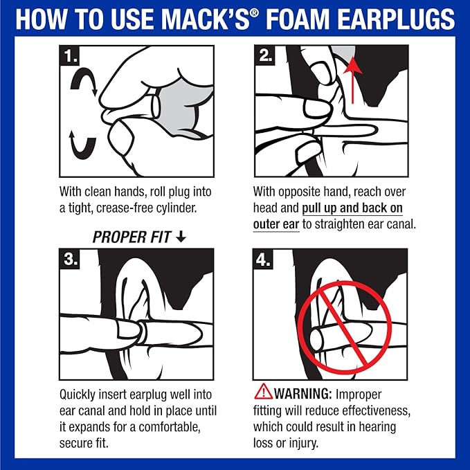 Mack's Covert Ops Soft Foam Shooting Ear Plugs, 7 Pair Plus Travel Case - 32 dB High NRR, 37dB SNR - Comfortable Earplugs for Hunting, Tactical, Target, Skeet and Trap Shooting (Pack of 2)
