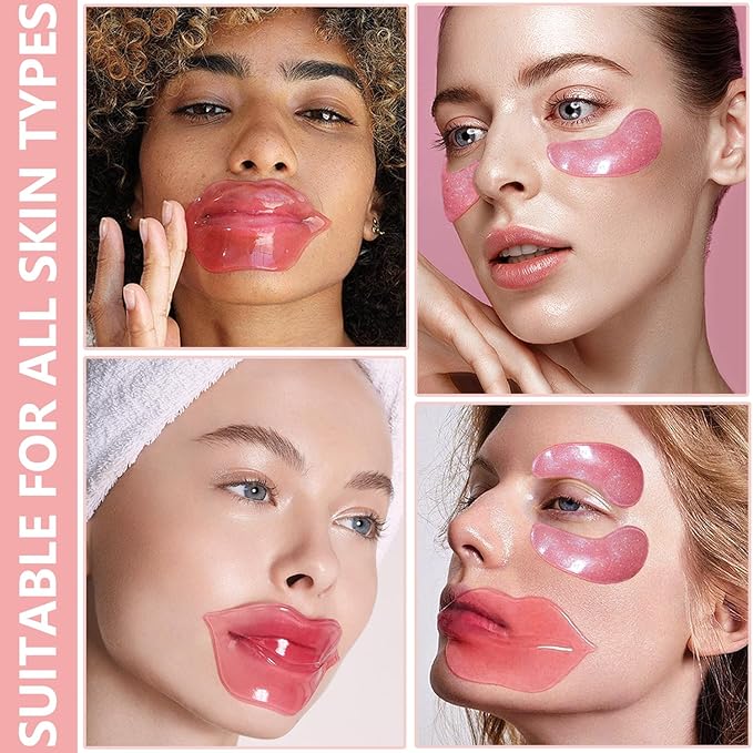 30 Pairs Lip Mask & Eye Mask,Under Eye Patches for Puffy Eyes,Moisturizing Spa Labial Lip Masks,Reducing Fine Lines,Bachelorette Party Favors,Bulk Gifts,Teacher Appreciation Gifts,Mothers Day Gifts