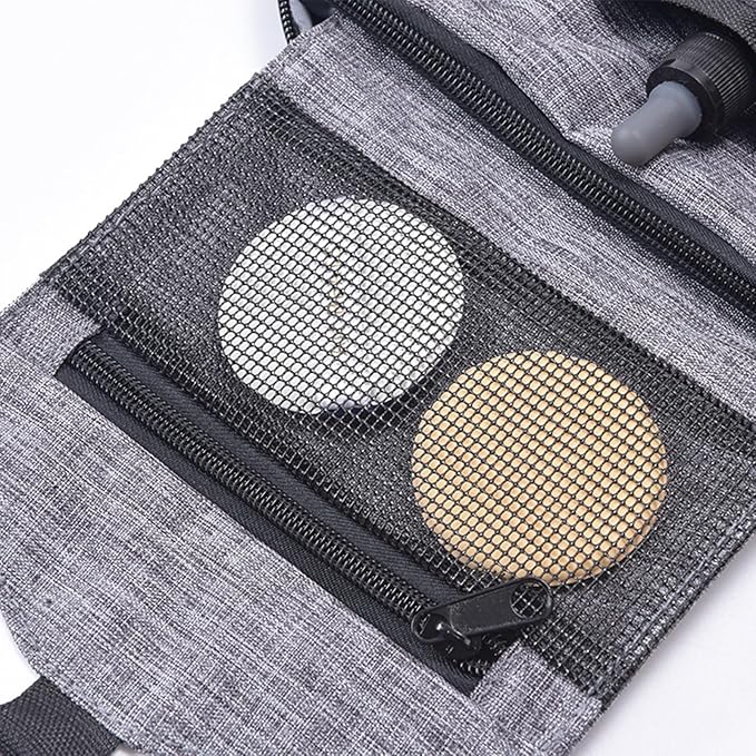 Travel toilet bag is used to store toiletries, Suitable for short-term travel use hanging toilet bag (Gray)