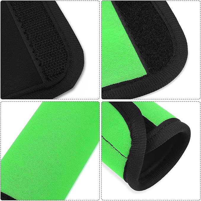 4 Pcs Neoprene Luggage Handle Wrap for Suitcase Luggage Tags Identifiers Bulk Luggage Handle Wrap Luggage Tag Wraps Travel Accessories (Green)