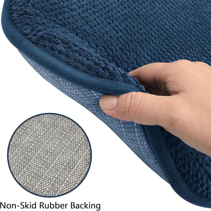 Blue Foam Seat Cushions Kitchen Chairs Pads for Dining Chairs Non Slip Patio Seat Cushions Set of 4 Washable U Shaped Soft Thick Large Metal Wooden Chair Cushions,17" x 15"