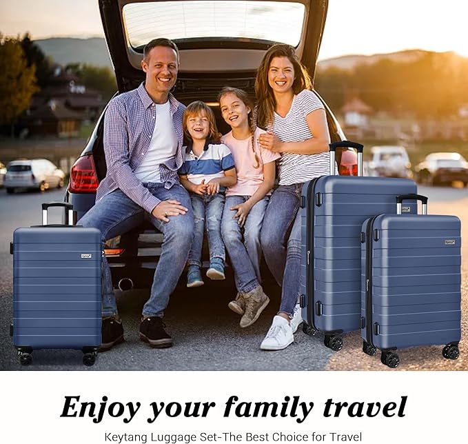 Zebra Luggage Sets 3 Piece, 20" Carry On Luggage with Spinner Wheels, Hardside Business Travel Suitcase Set with TSA Lock, Lightweight Suitcase,20/24/28 inch,Navy Blue