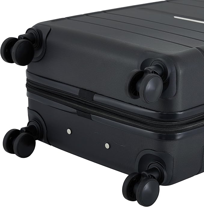French Connection St. Martin Carry-On Luggage with Cup Holder/USB Ports, Black
