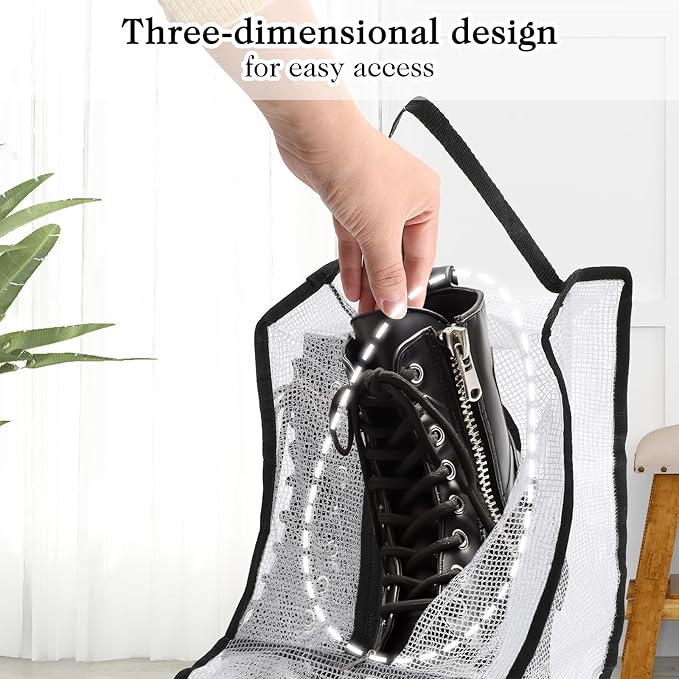 2 Set Boot Storage Bag, Portable Boots Protector Bag Dust Proof Travel Shoe Bags with Handle Boots Organizer for Packing Travel and Daily Use(Short)