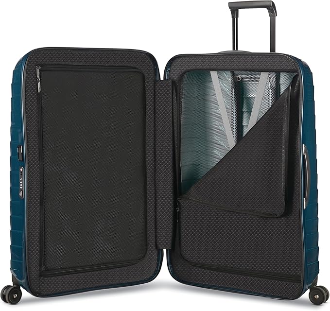Samsonite Proxis Large Hardside Luggage with Dual Spinner Wheels - Innovative Roxkin™ Lightweight Shell With Ultimate Durability- Includes TSA Lock, Ergonomic Telescoping Handle - Petrol Blue
