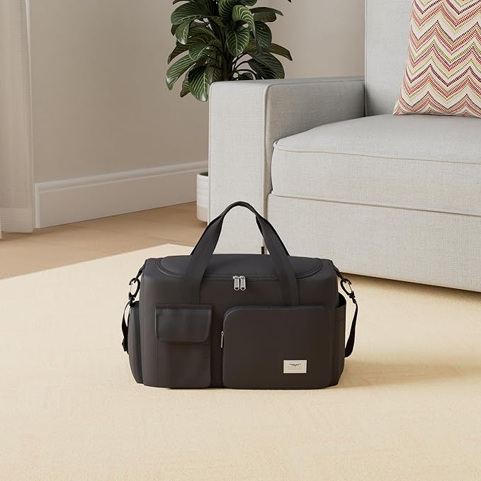 FIORETTO Women's Gym Duffle Bag with Shoes Compartment, 30L Capacity, Ideal for Travel, Gym, Sports, Duffel, Weekender