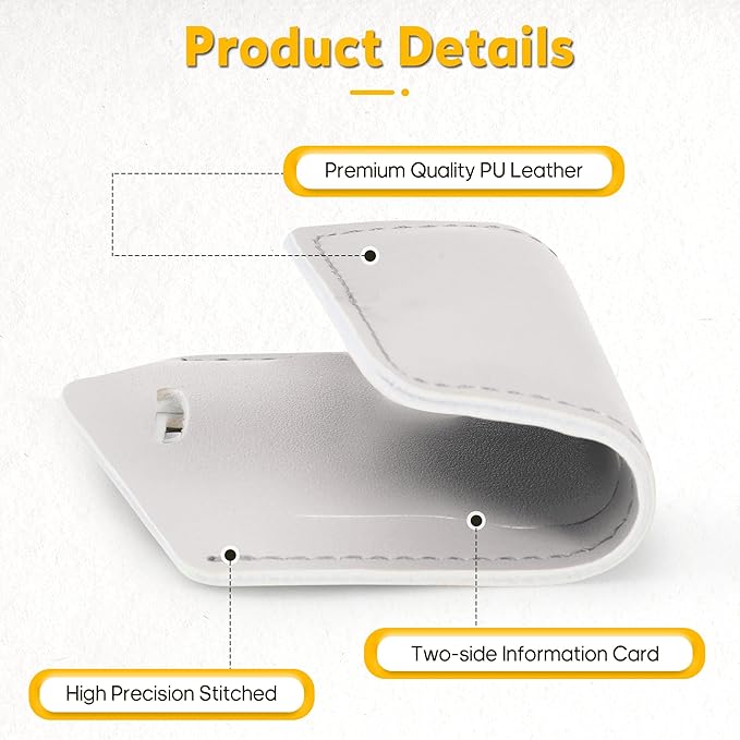 Travelambo Luggage Tags for Suitcases Faux Leather Privacy Protection 2 Pack Bag Tags Travel Accessories Essential, Light Grey